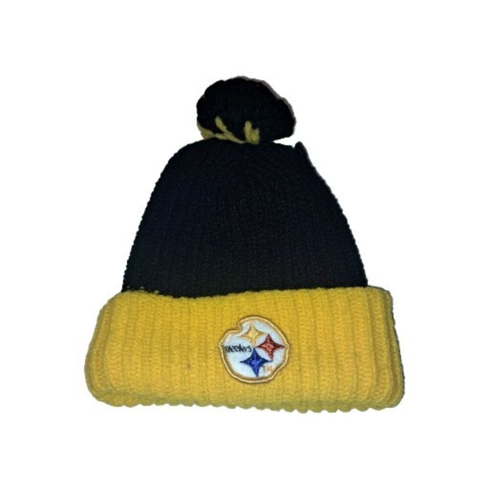Steelers logo knitted Adult Size Unisex One Size Fits Most Winter Beanie Black
